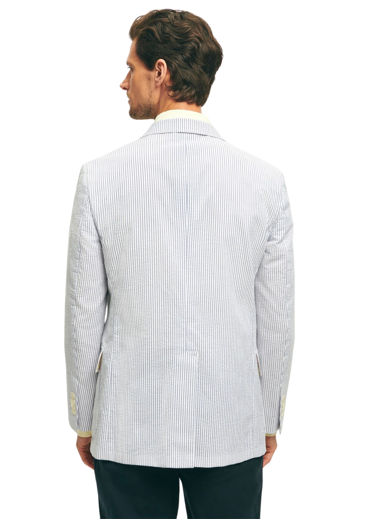 Mens Classic Fit Vintage Inspired Seersucker Sport Coat
