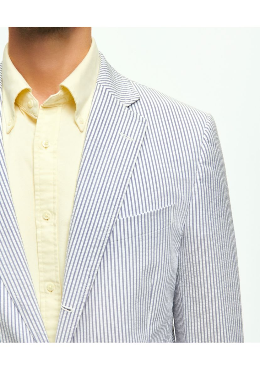 Mens Classic Fit Vintage Inspired Seersucker Sport Coat