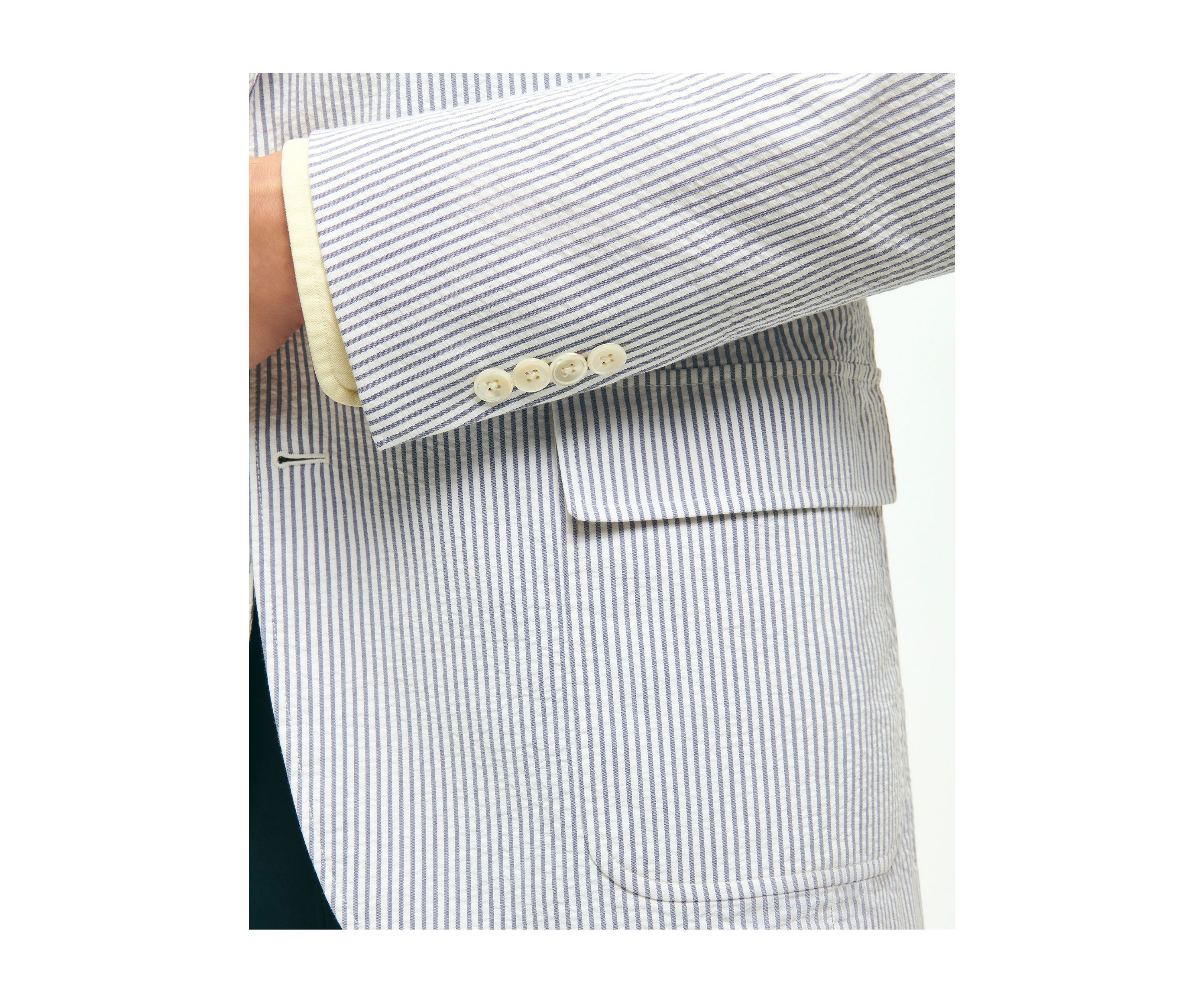 Mens Classic Fit Vintage Inspired Seersucker Sport Coat