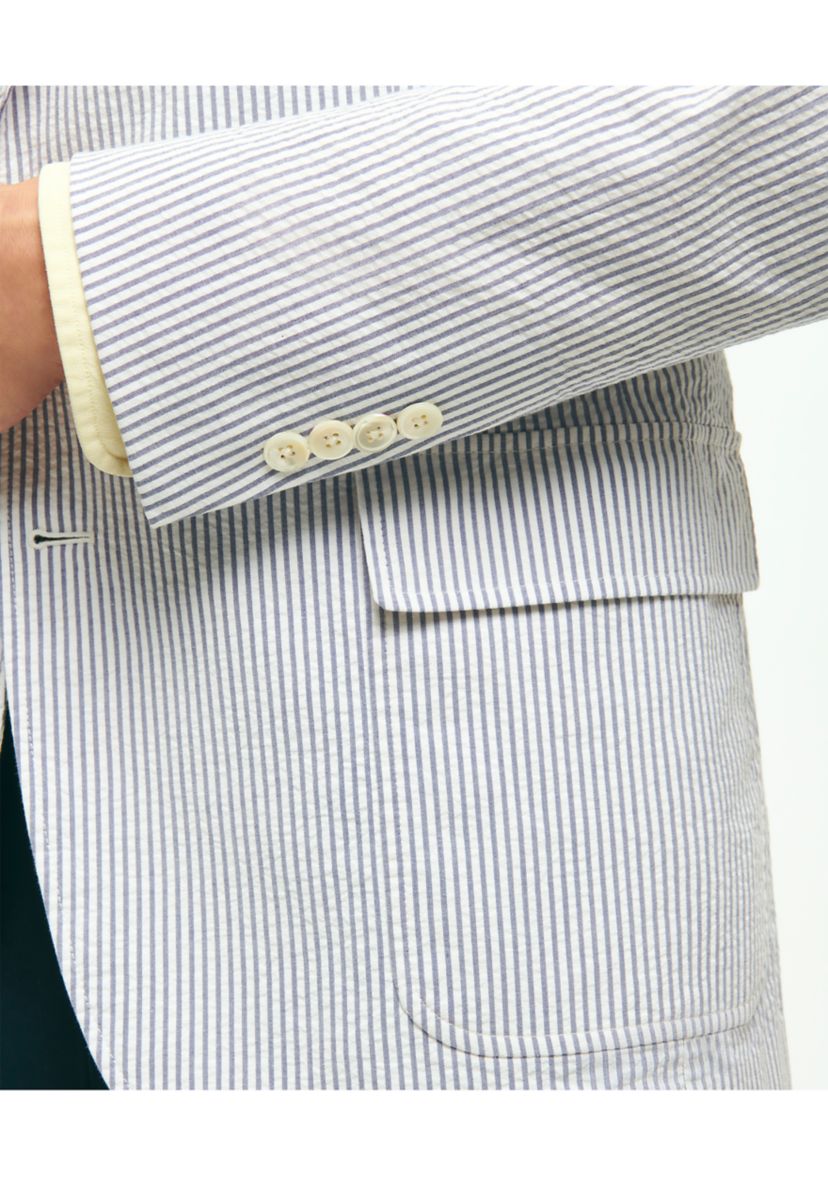 Mens Classic Fit Vintage Inspired Seersucker Sport Coat