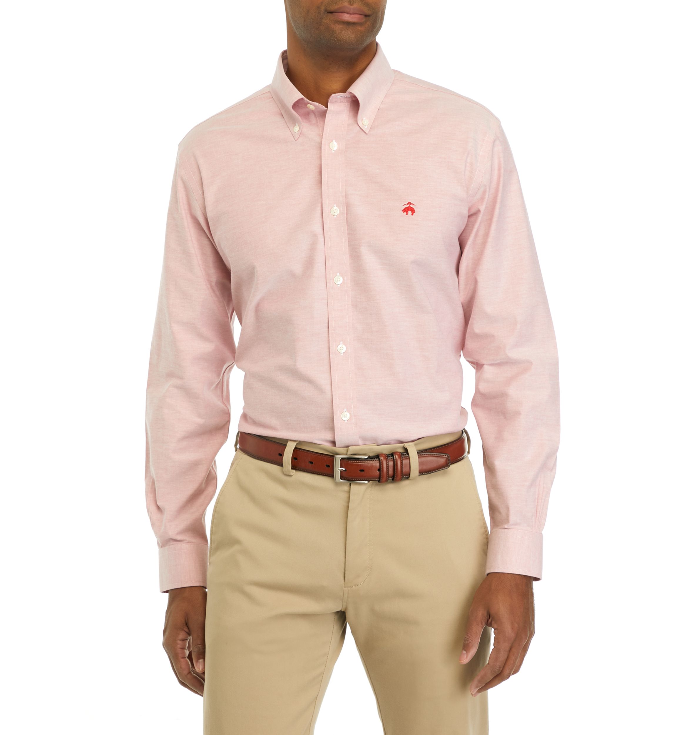 Mens Stretch Non Iron Oxford Polo Button Down Collar Shirt