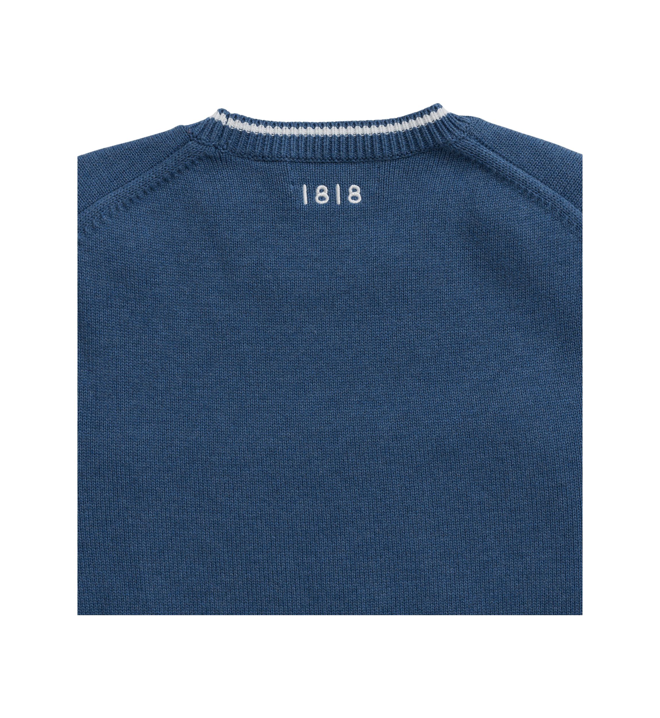 Vintage-Inspired Intarsia Sailboat Sweater In Supima Cotton