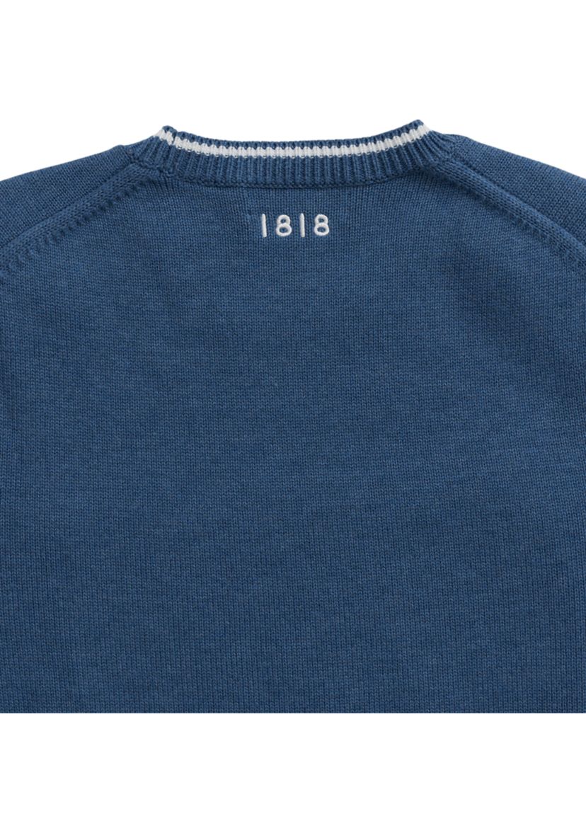 Vintage-Inspired Intarsia Sailboat Sweater In Supima Cotton