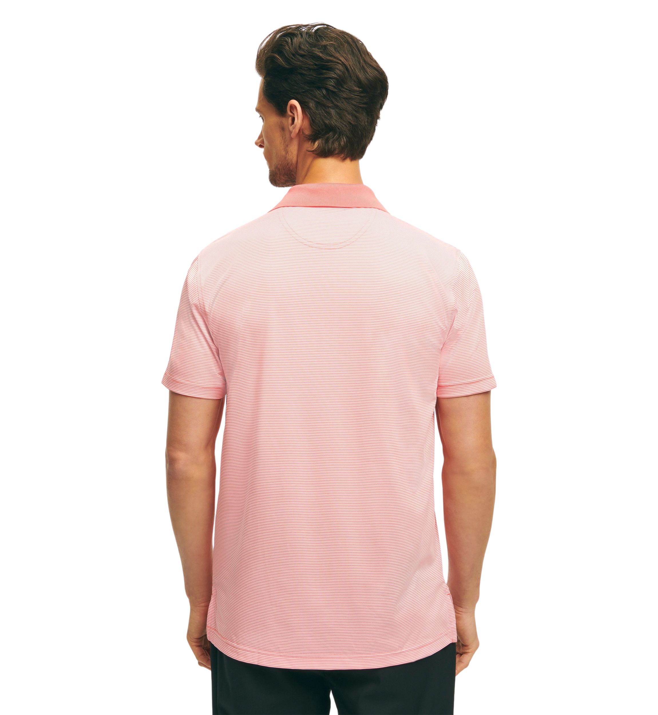 Brooks Brothers Men's Performance Series Micro Stripe Jersey Polo