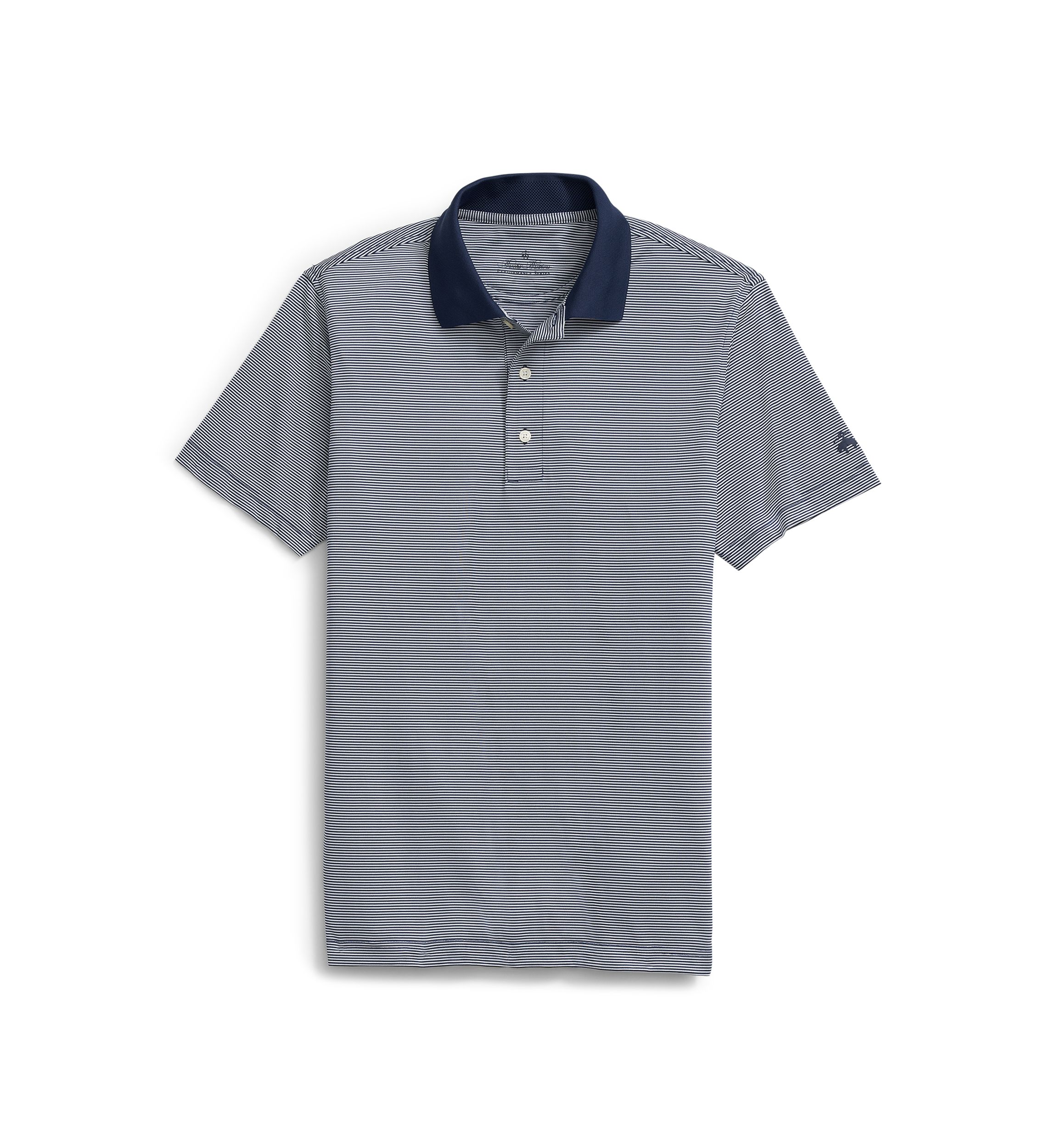Mens Performance Series Micro Stripe Jersey Polo Shirt