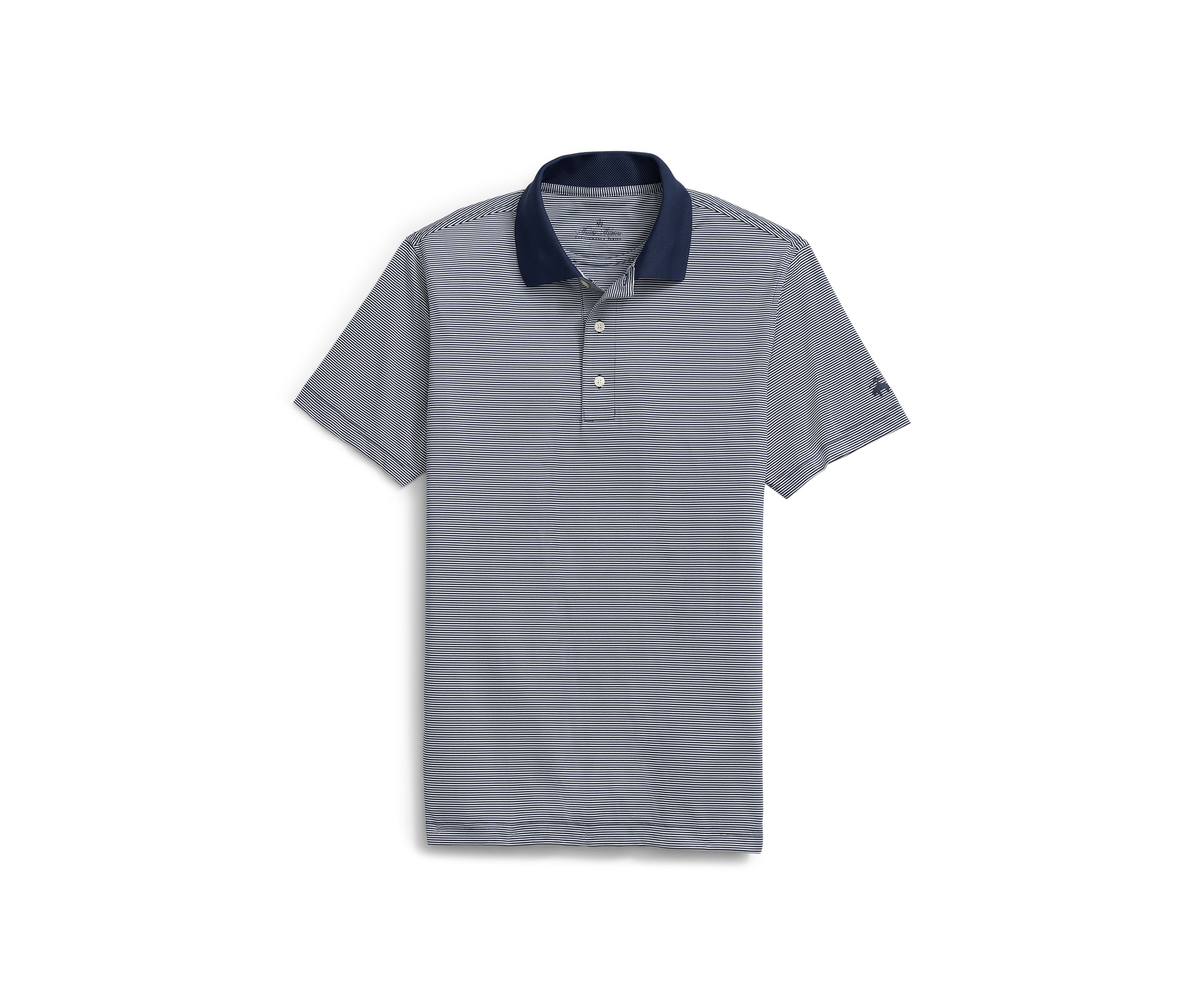 Mens Performance Series Micro Stripe Jersey Polo Shirt