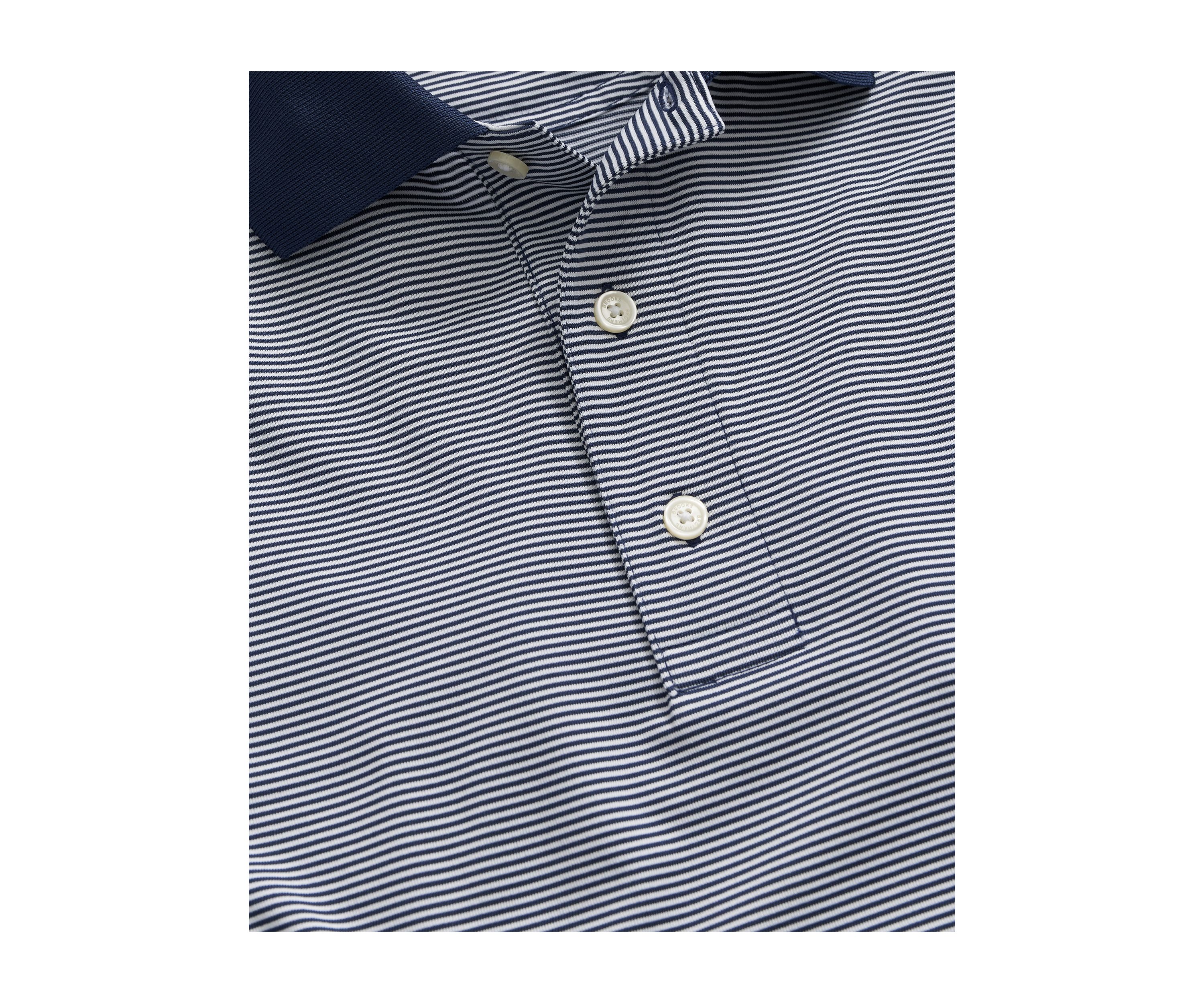 Mens Performance Series Micro Stripe Jersey Polo Shirt