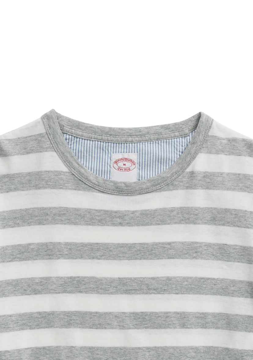 Striped T-Shirt in Linen-Cotton Blend