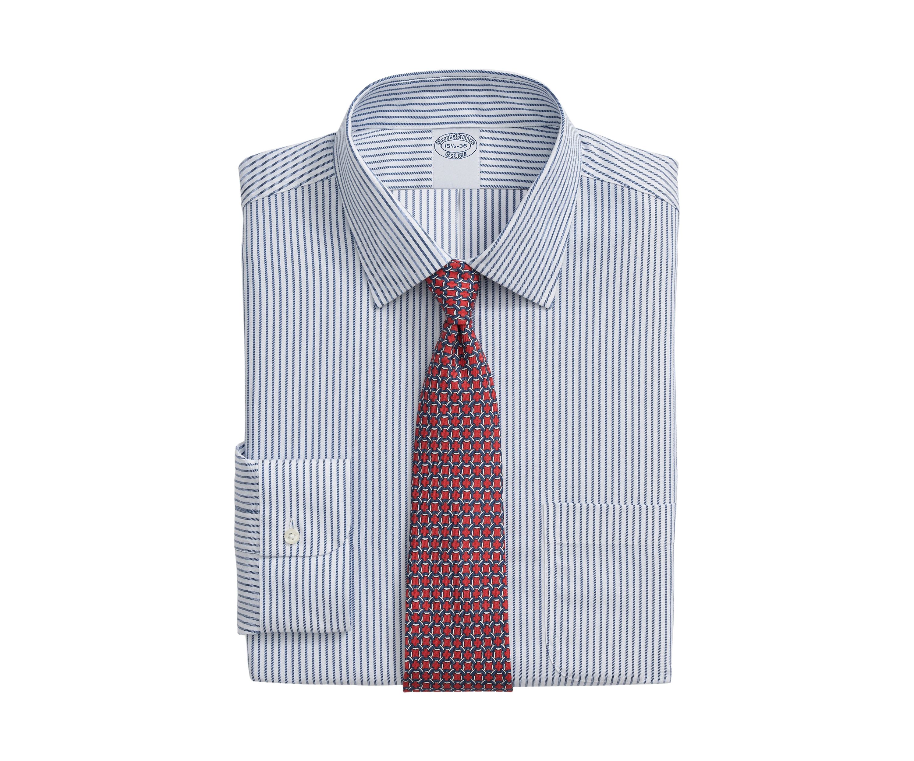 Explorer Collection Non-Iron Twill Ainsley Collar, Check Dress Shirt