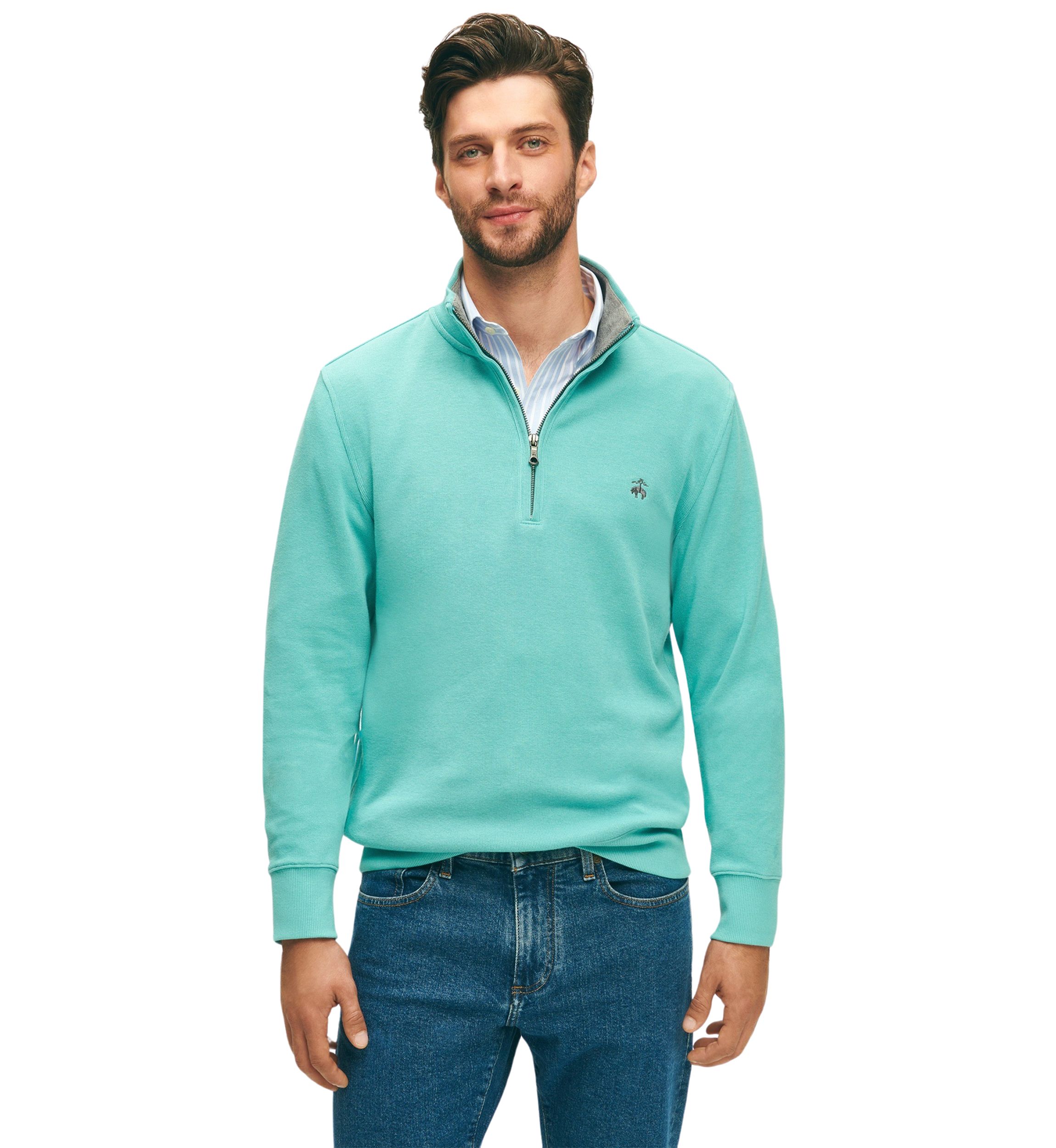 French Rib Half-Zip Pullover