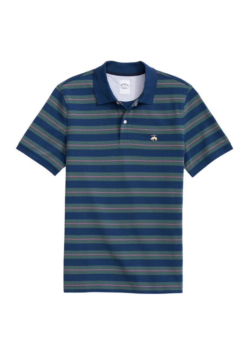 Mens Variegated Stripe Polo Shirt