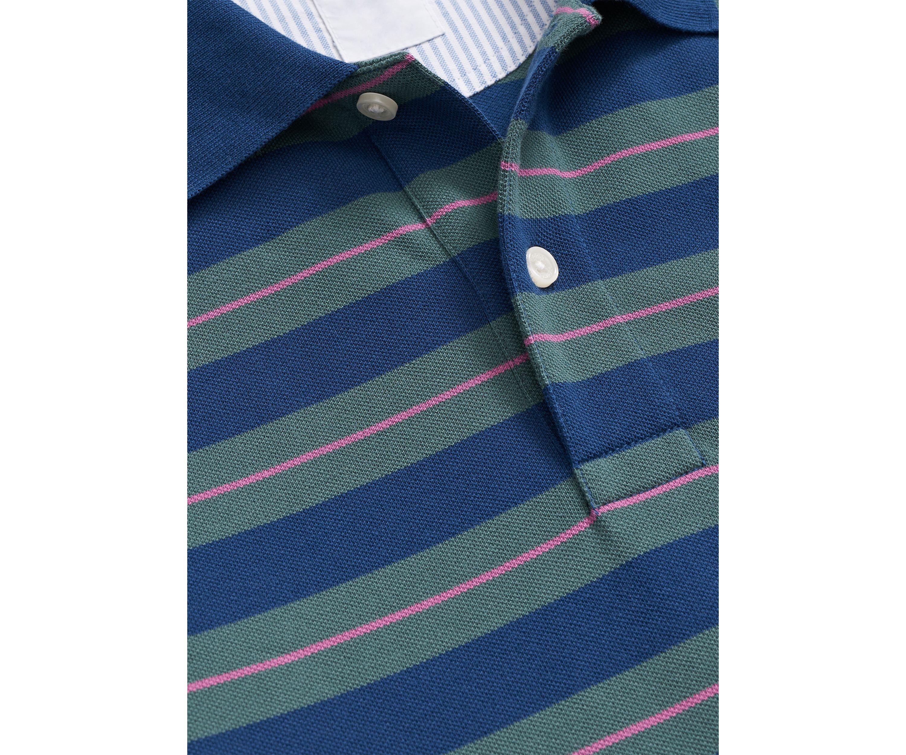 Mens Variegated Stripe Polo Shirt