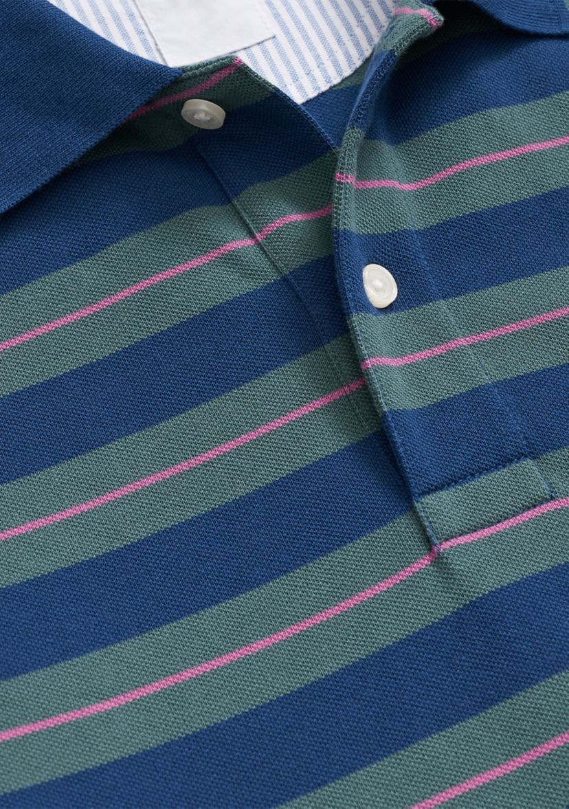 Mens Variegated Stripe Polo Shirt