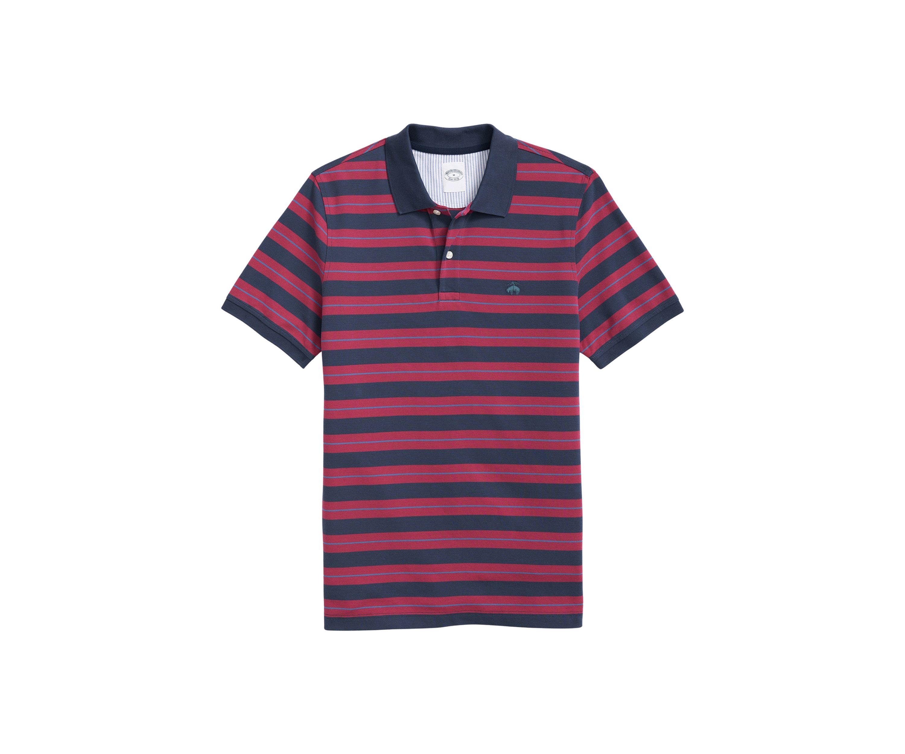 Mens Variegated Stripe Polo Shirt