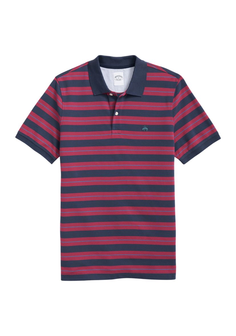 Mens Variegated Stripe Polo Shirt