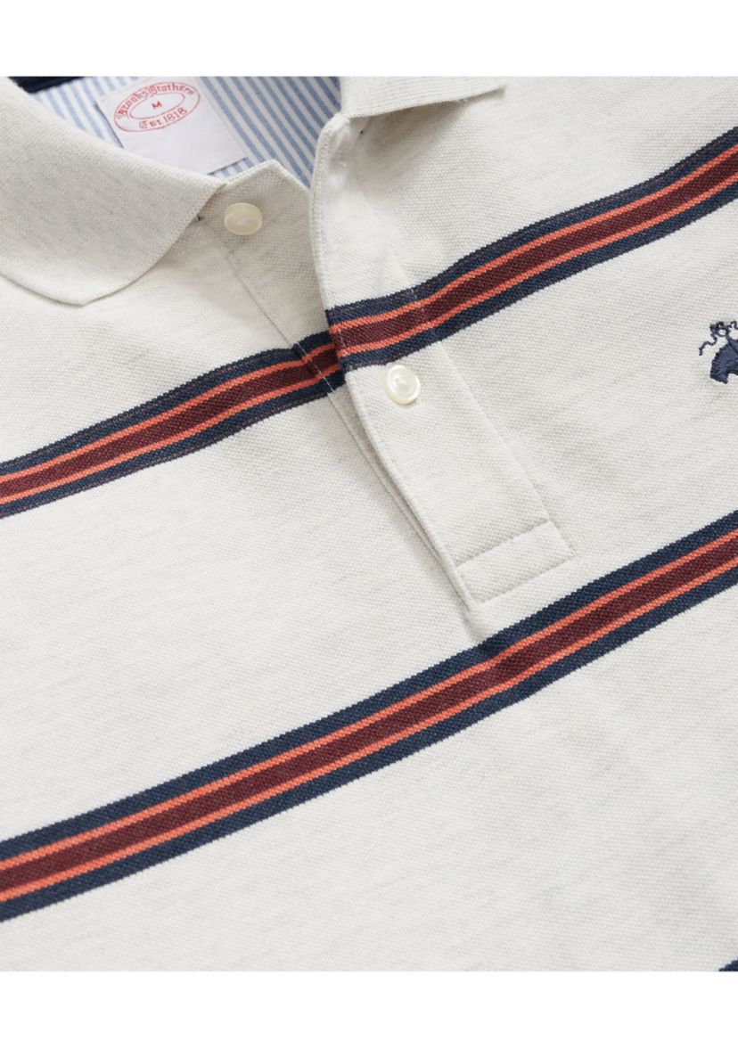 Mens Long Sleeve Piqué Knit Polo Shirt