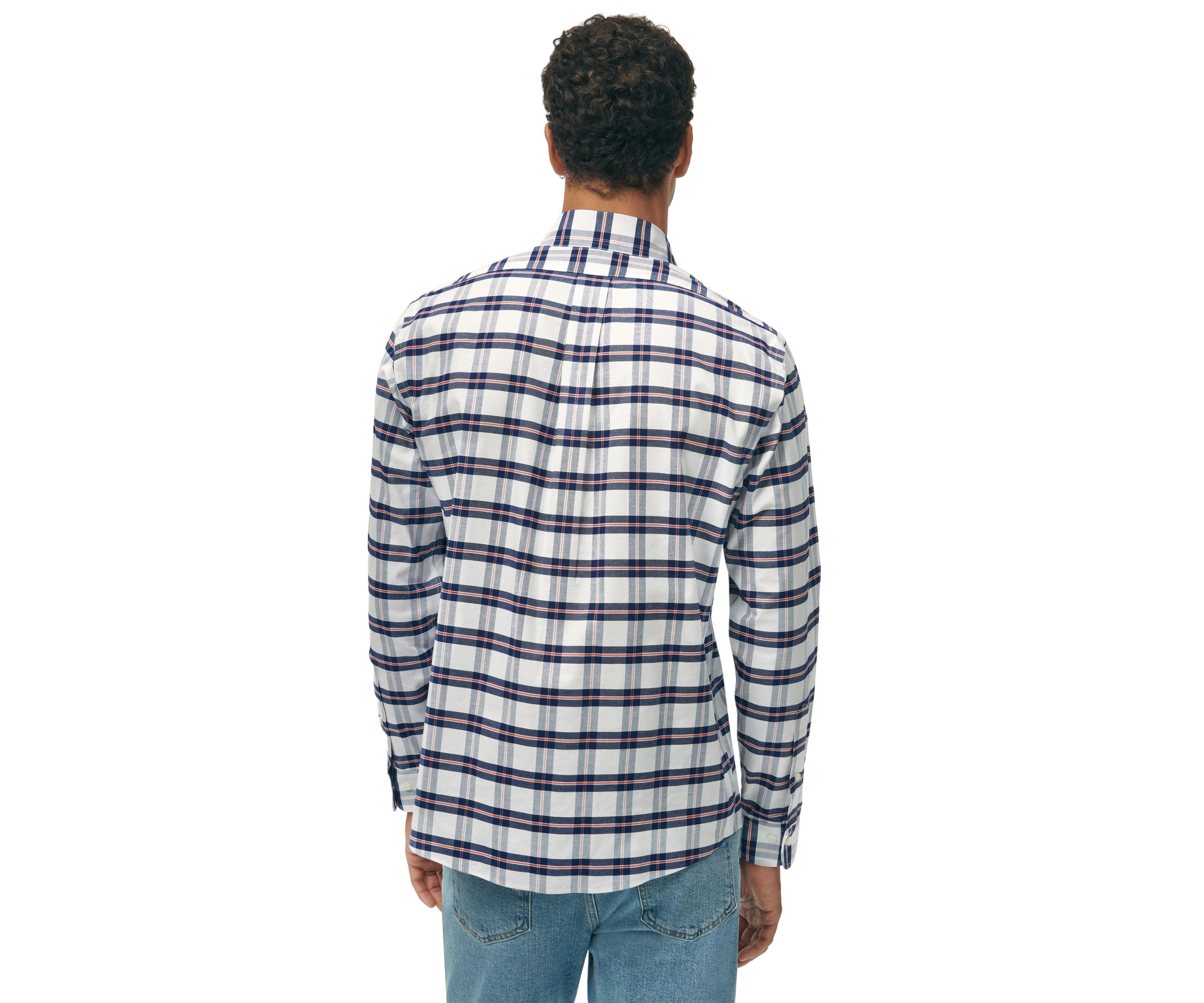 Mens Plaid Printed Button Down Shirt
