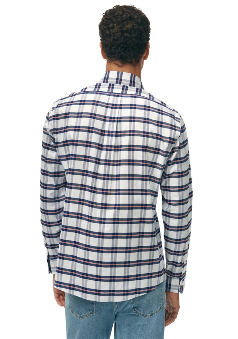 Mens Plaid Printed Button Down Shirt