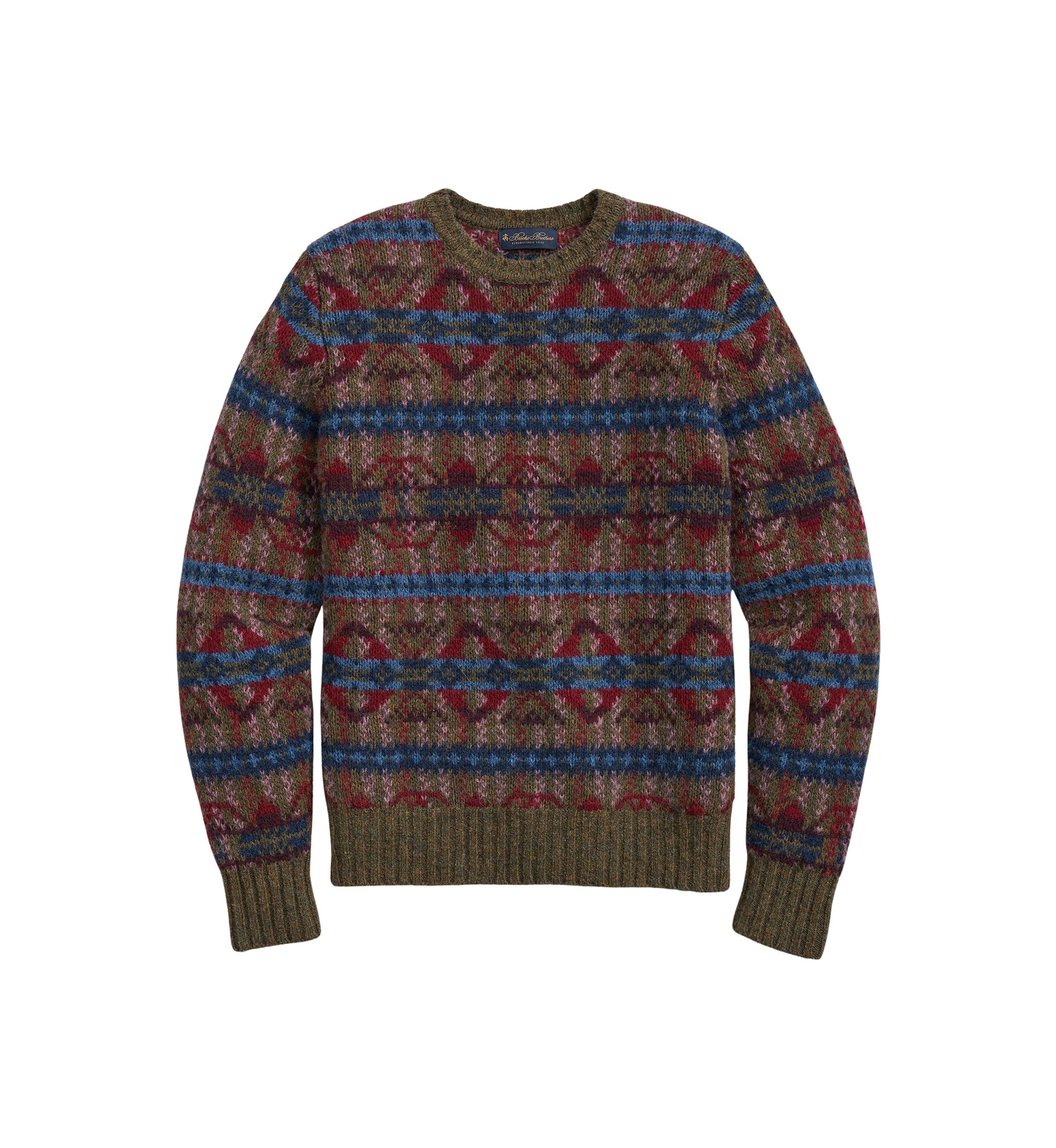 Wool Sweater in Fair Isle Jacquard