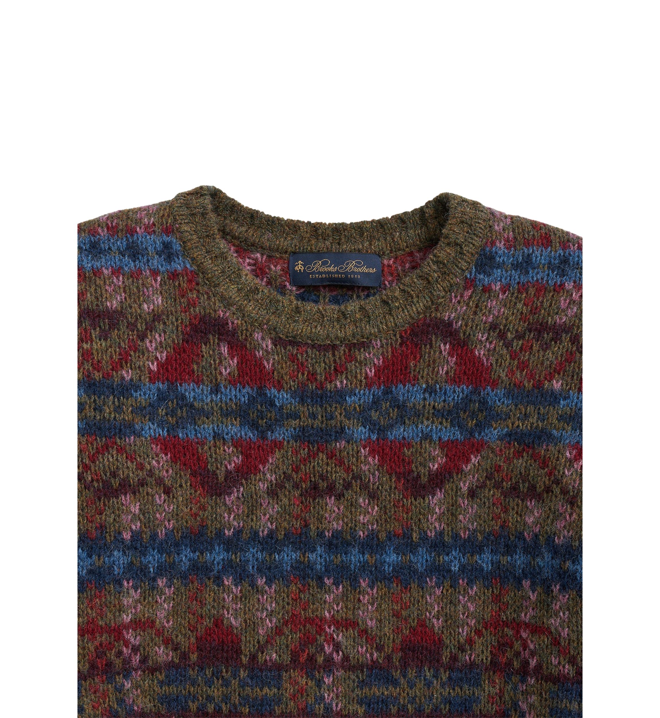 Wool Sweater in Fair Isle Jacquard