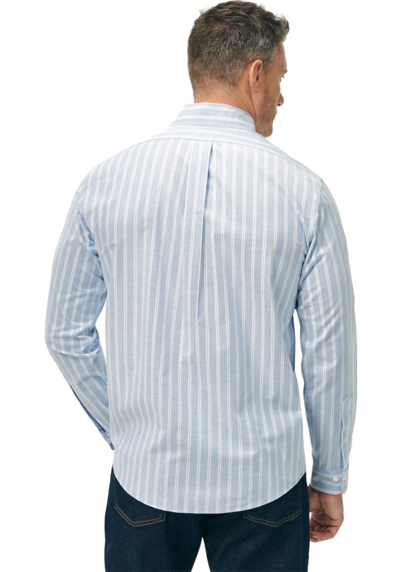 Long Sleeve Non Iron Striped Oxford Shirt 