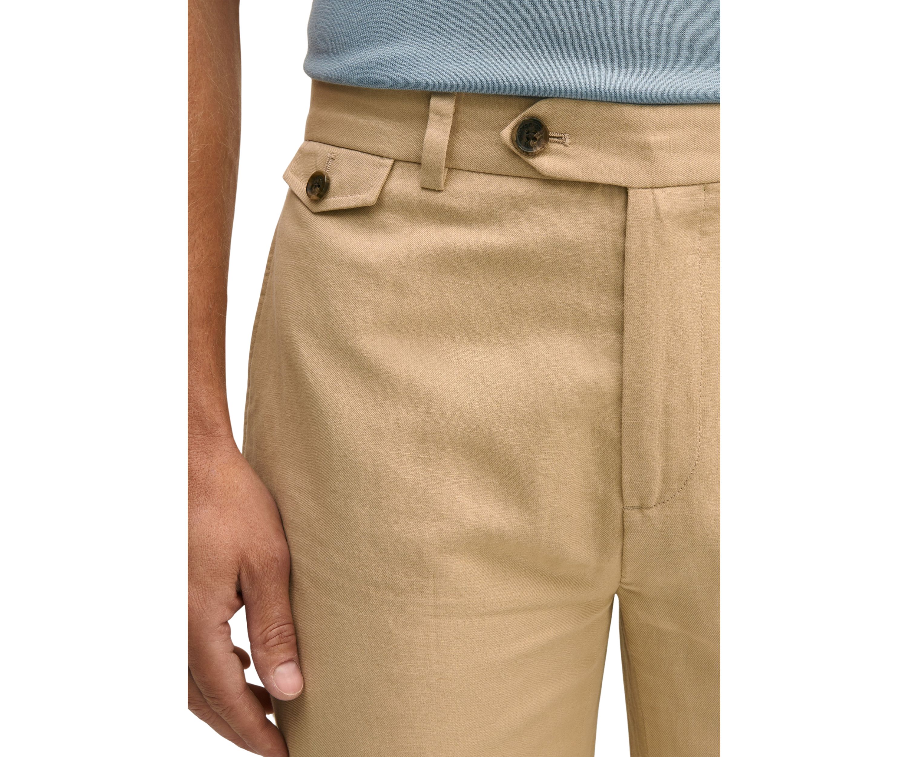 Mens Linen Cotton Pants