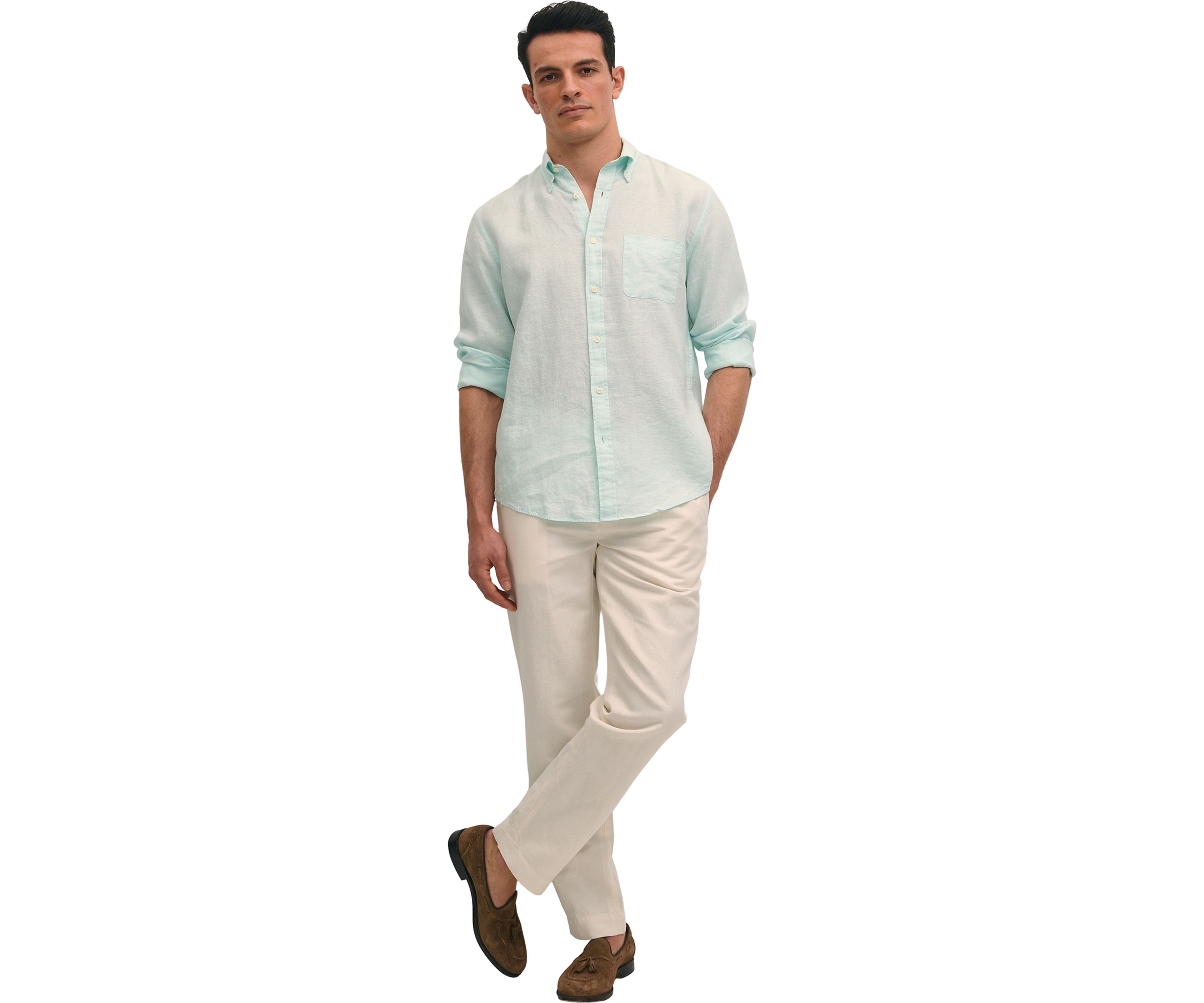 Classic Fit Linen Cotton Pants 
