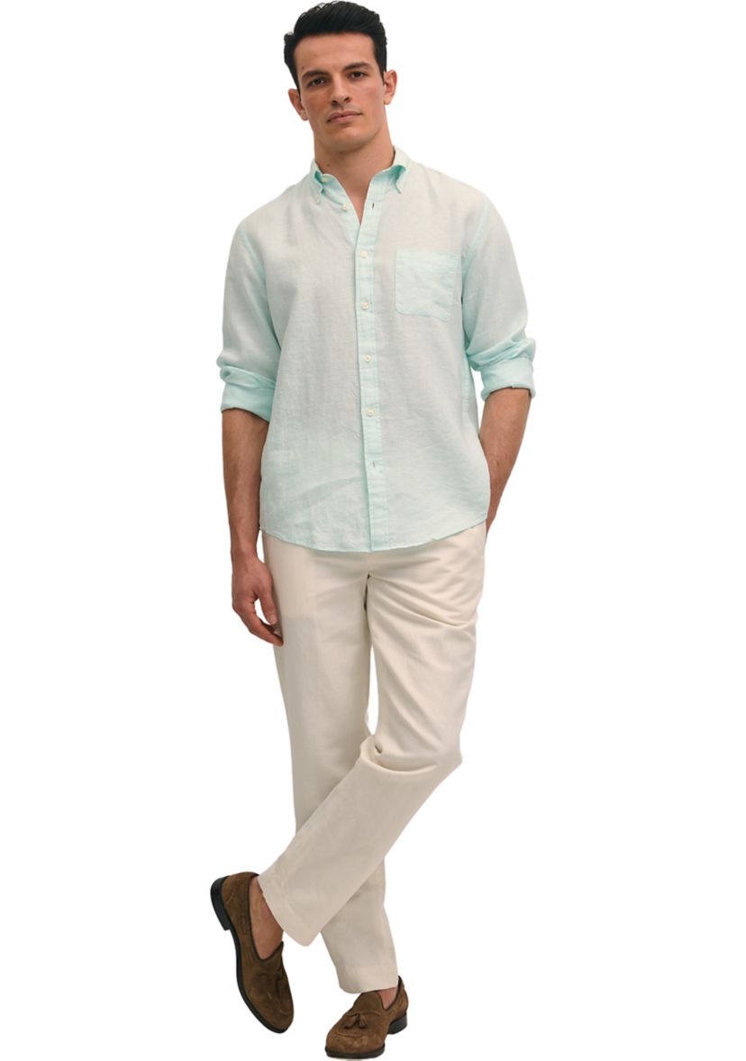 Classic Fit Linen Cotton Pants 