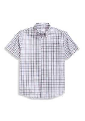 Brooks Brothers Men's Short Sleeve Plaid Button Down Shirt