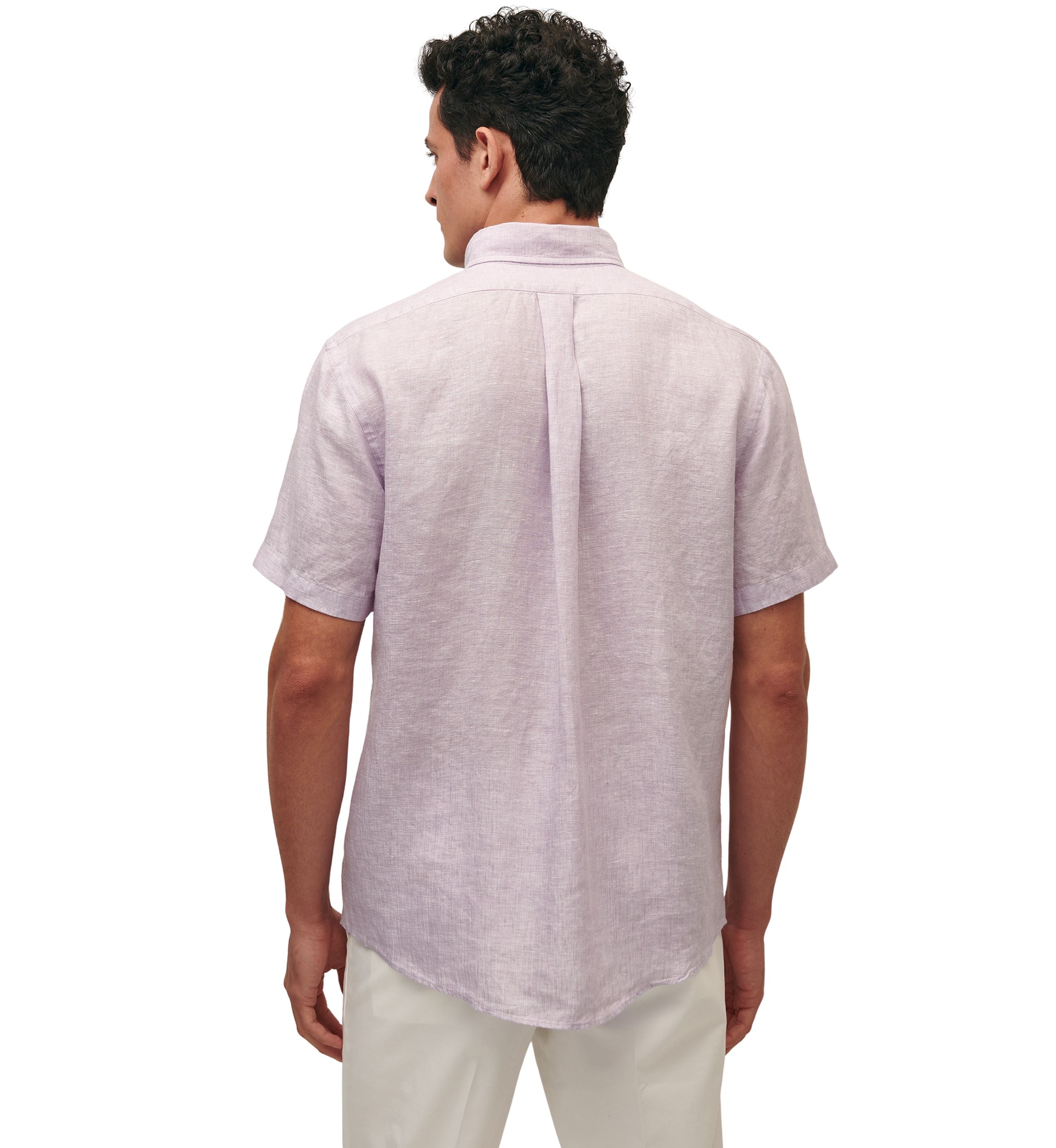 Mens Irish Linen Short-Sleeve Sport Shirt