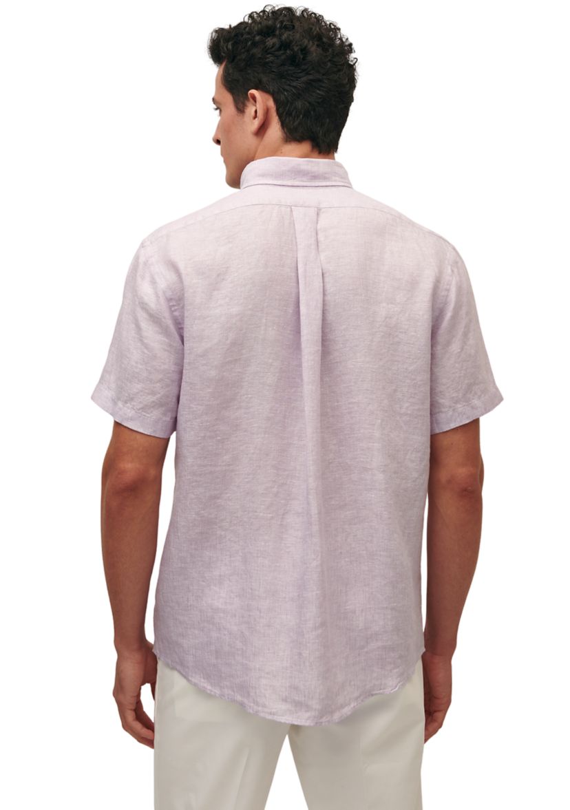 Mens Irish Linen Short-Sleeve Sport Shirt