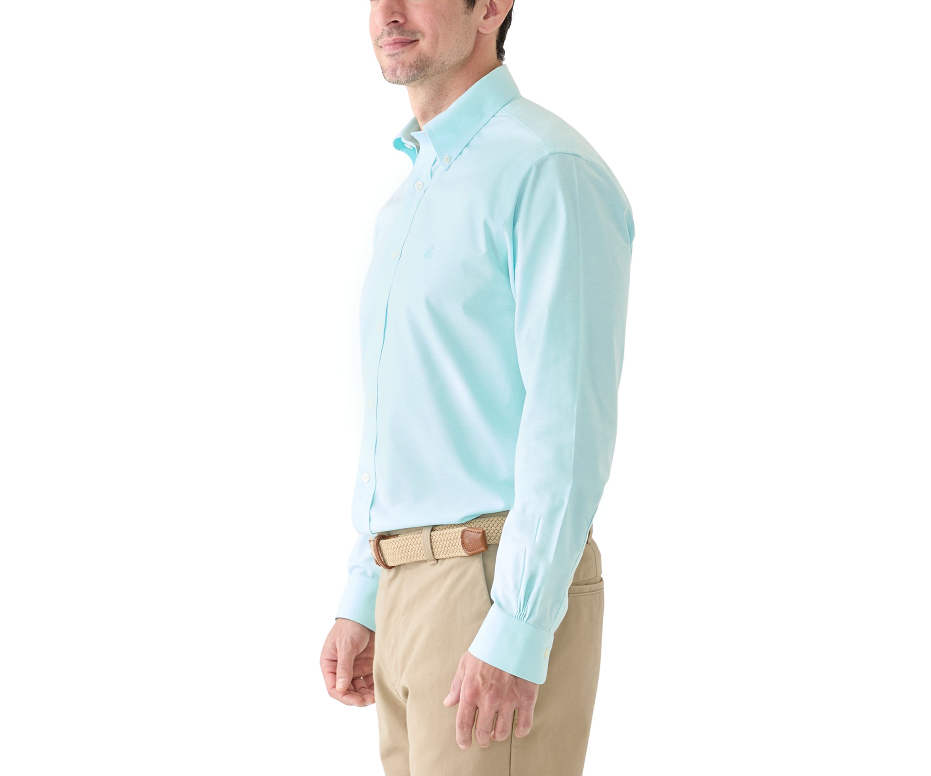 Mens Solid Oxford Button Down Shirt