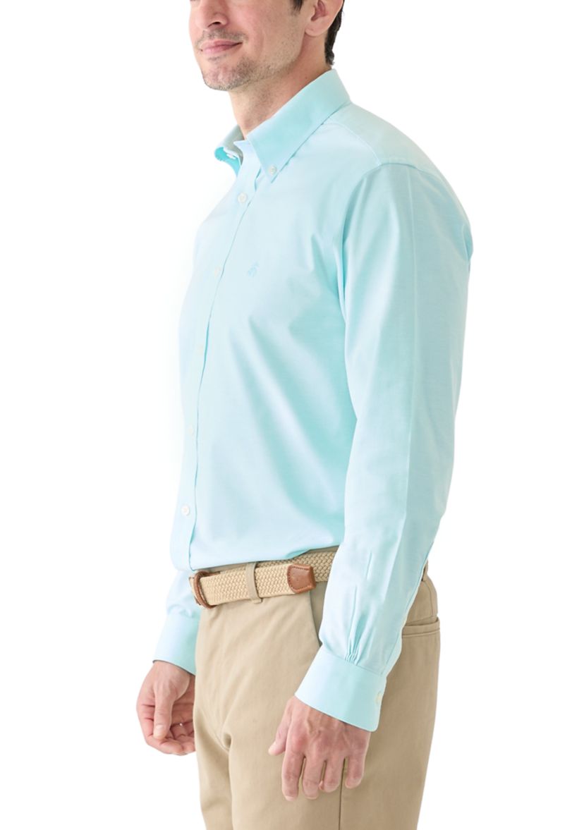 Mens Solid Oxford Button Down Shirt