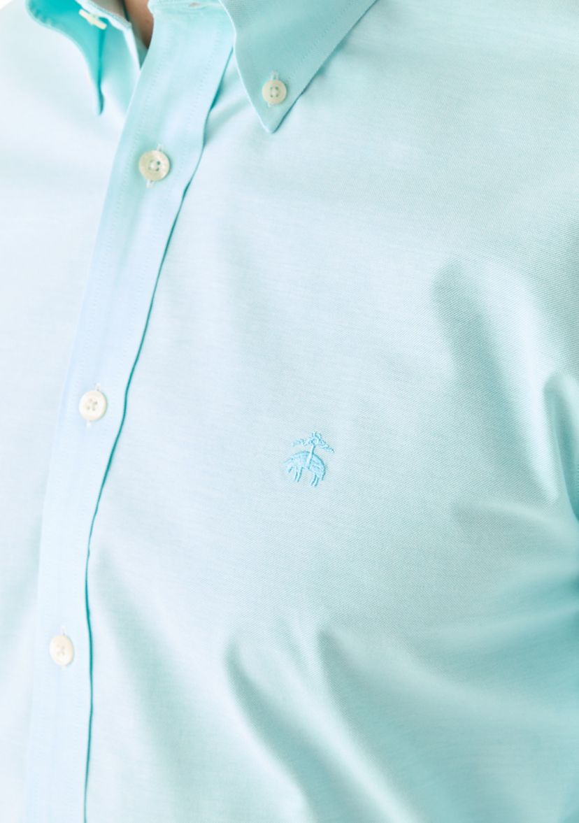 Mens Solid Oxford Button Down Shirt