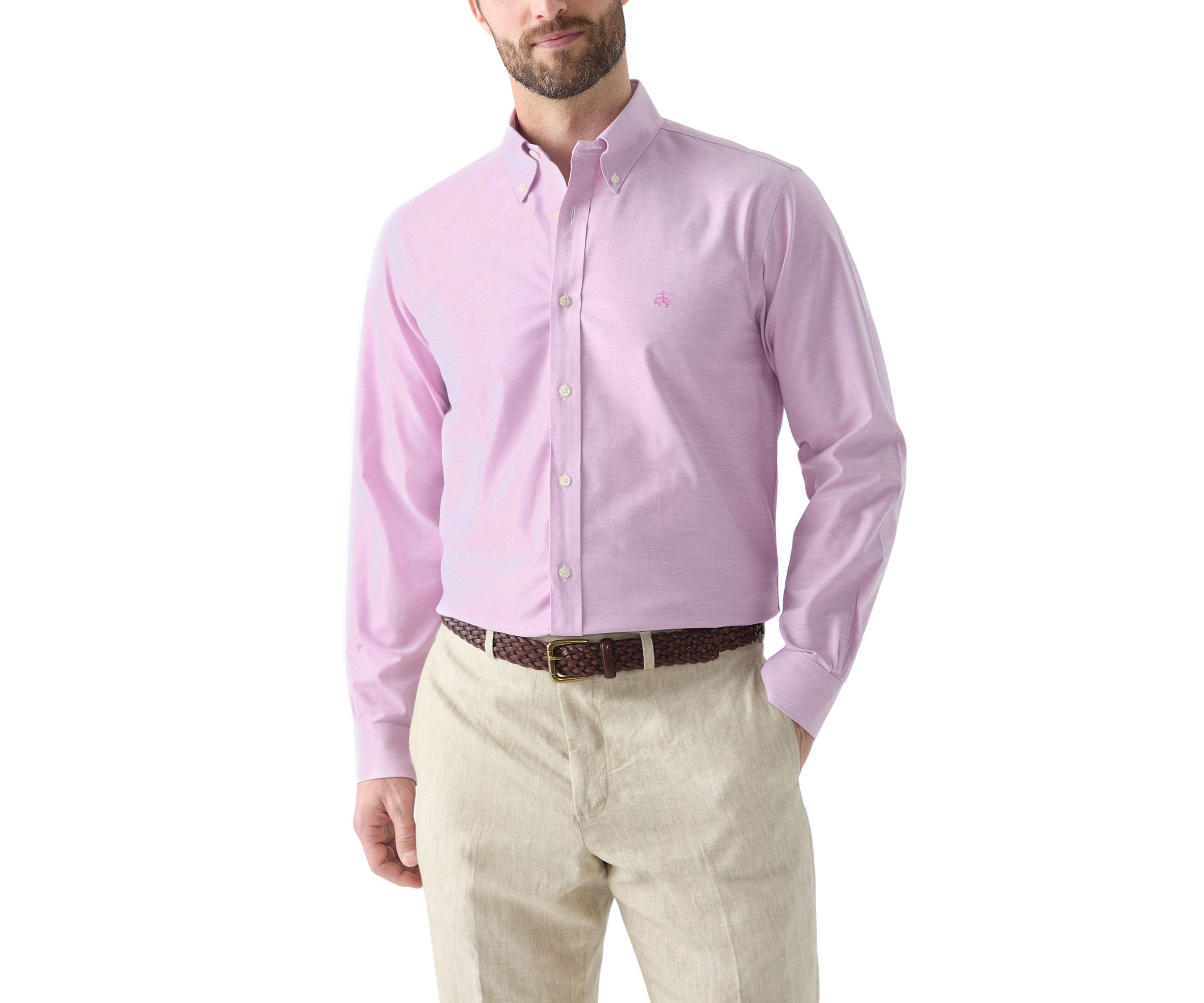 Mens Long Sleeve Stretch Oxford Shirt