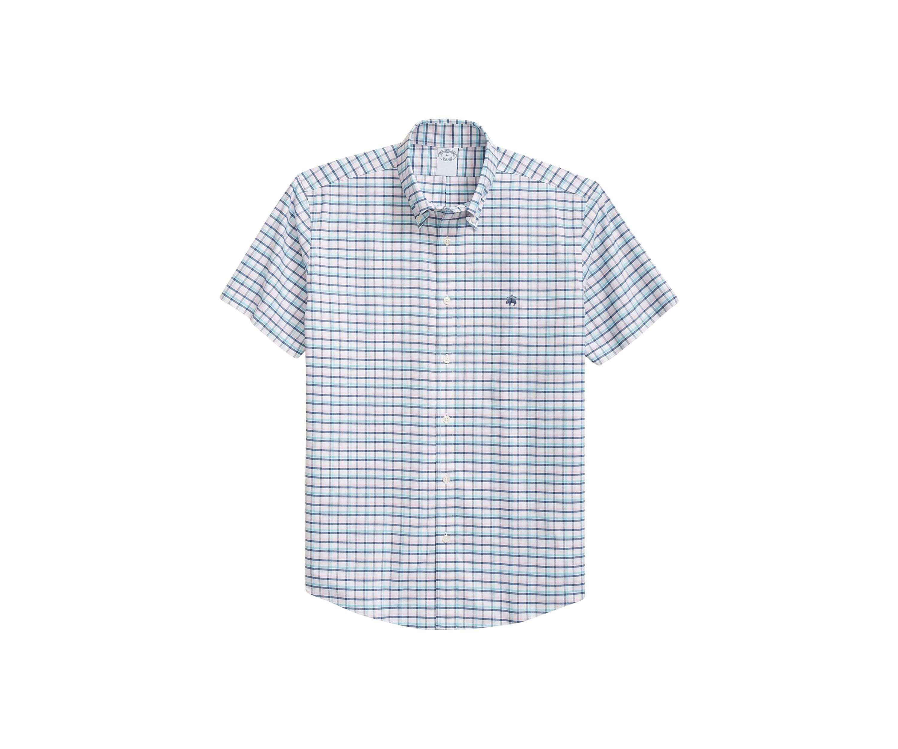 Stretch Non-Iron Oxford Button-Down Collar, Check Sport Shirt
