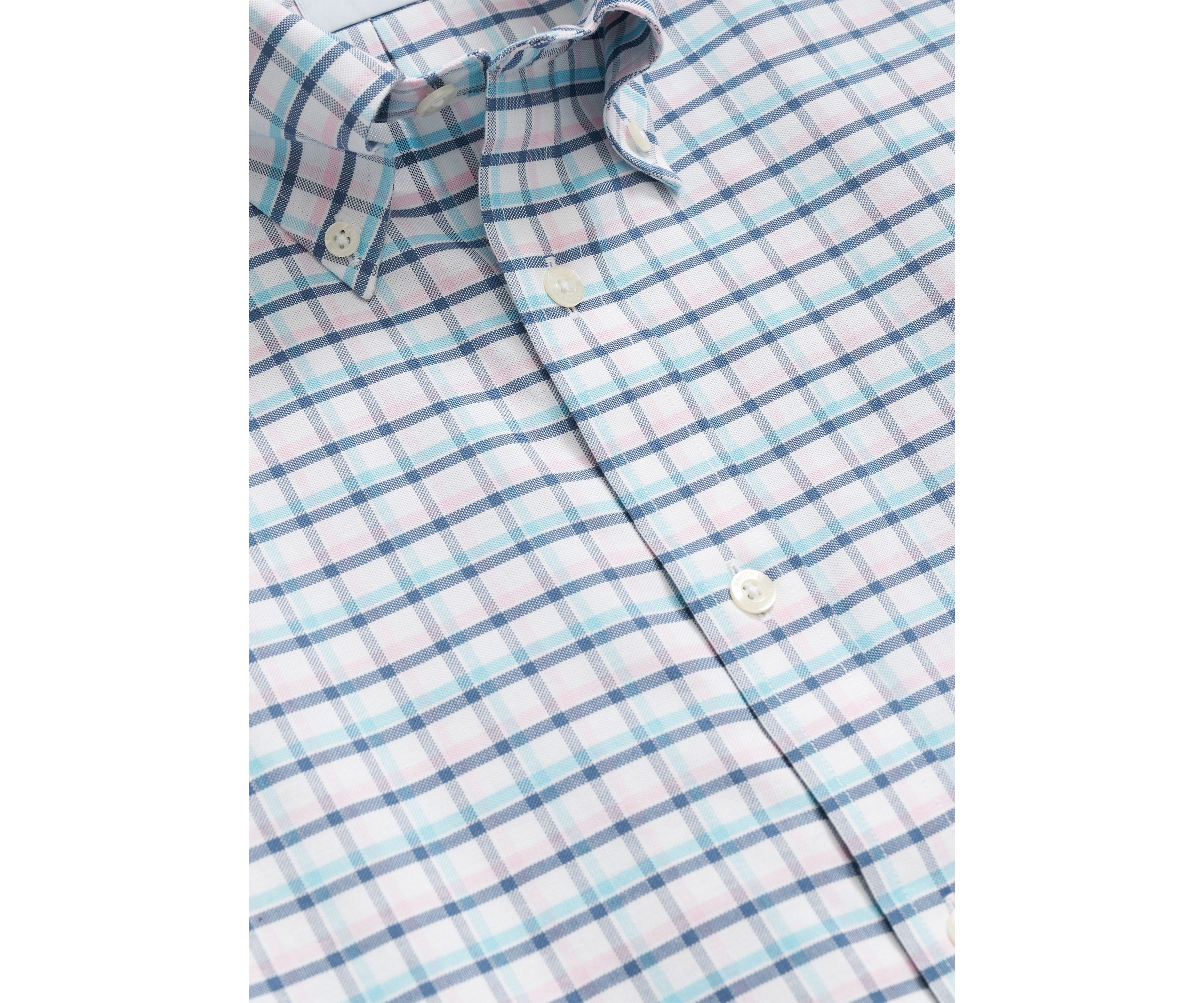 Stretch Non-Iron Oxford Button-Down Collar, Check Sport Shirt