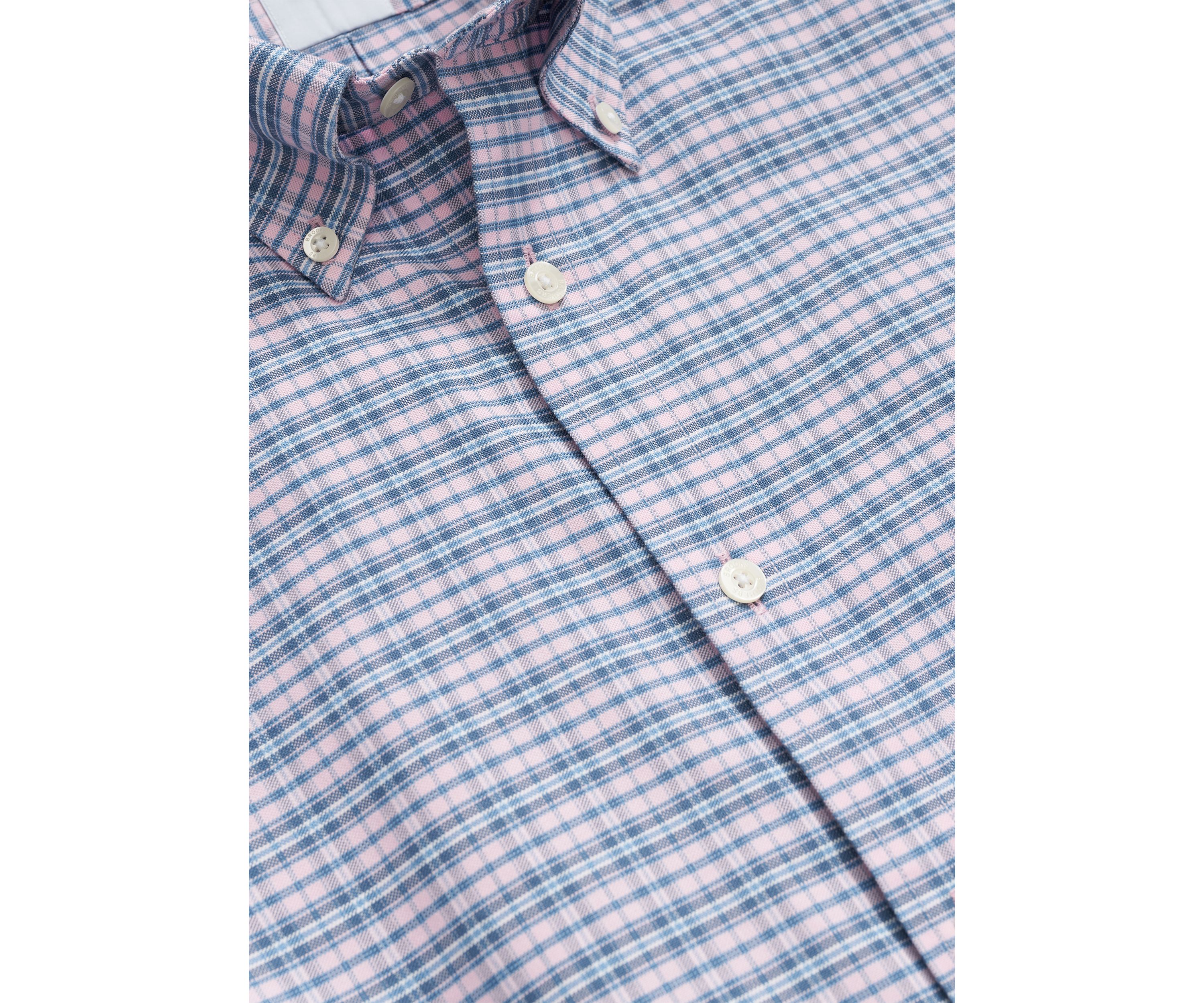 Stretch Non-Iron Oxford Button-Down Collar, Plaid Sport Shirt