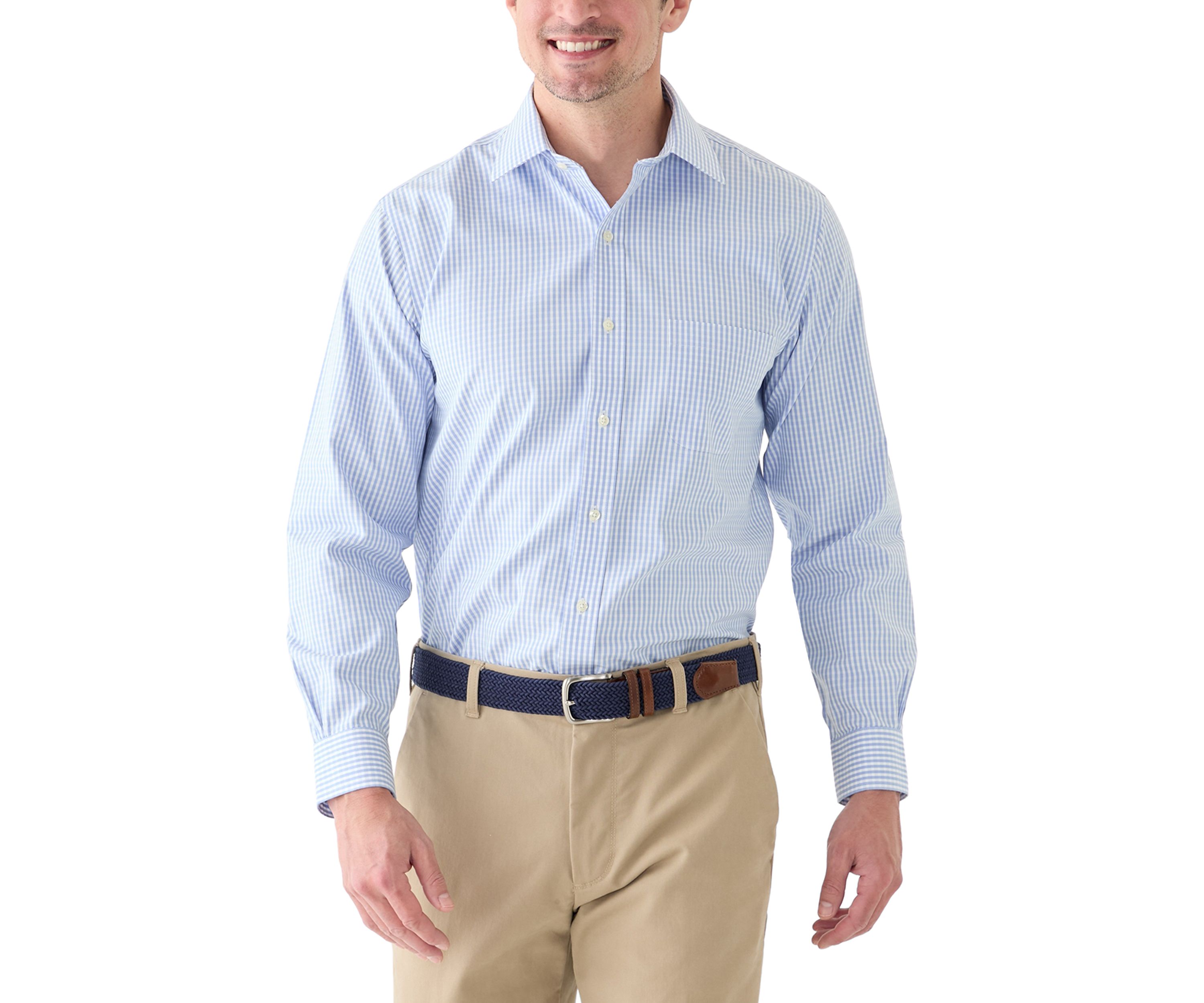 Mens Check Printed Button Down Shirt