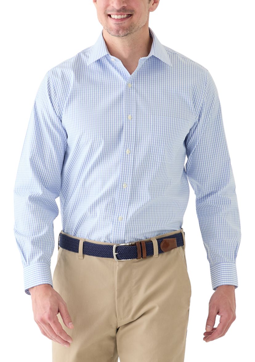 Mens Check Printed Button Down Shirt