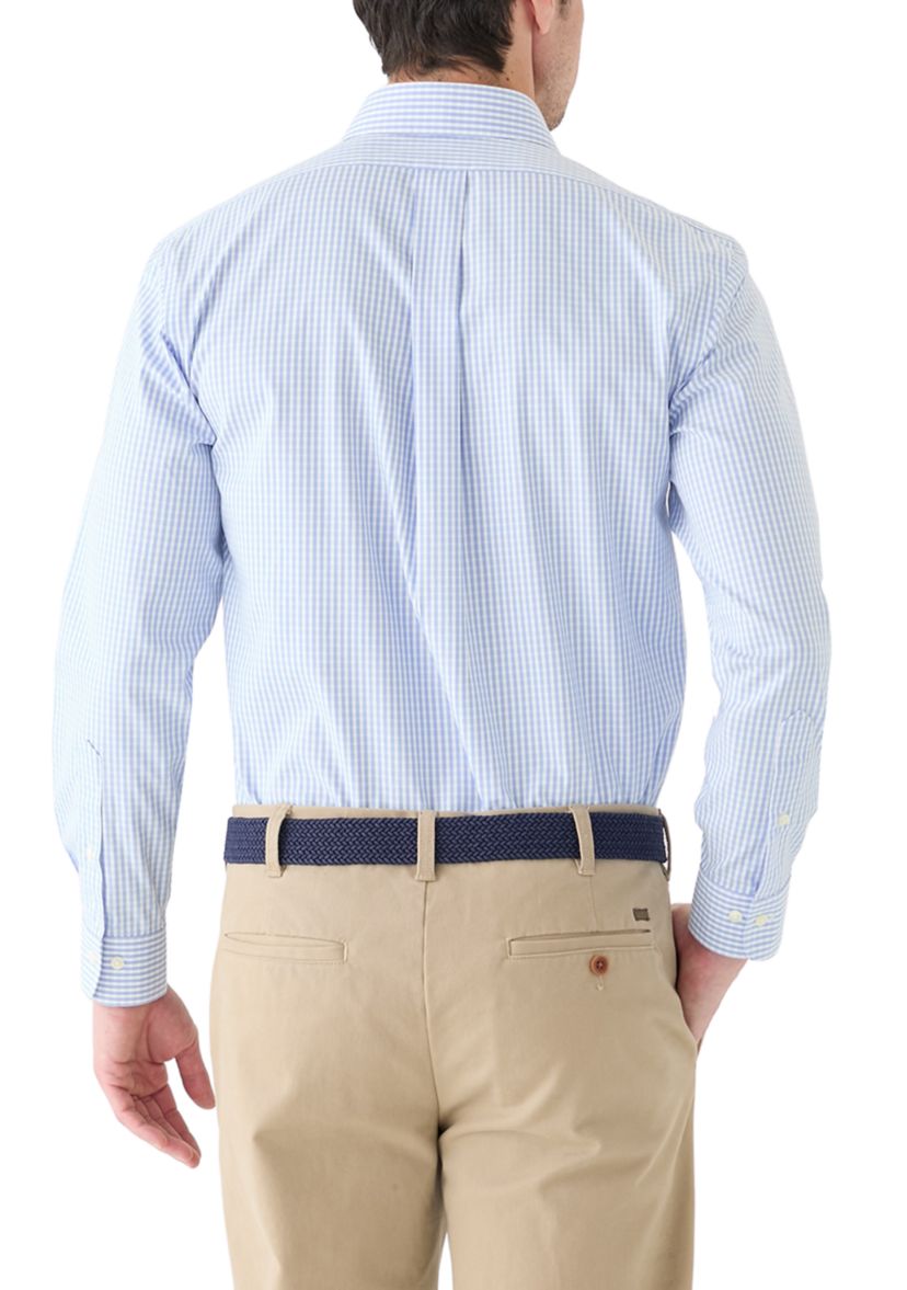 Mens Check Printed Button Down Shirt