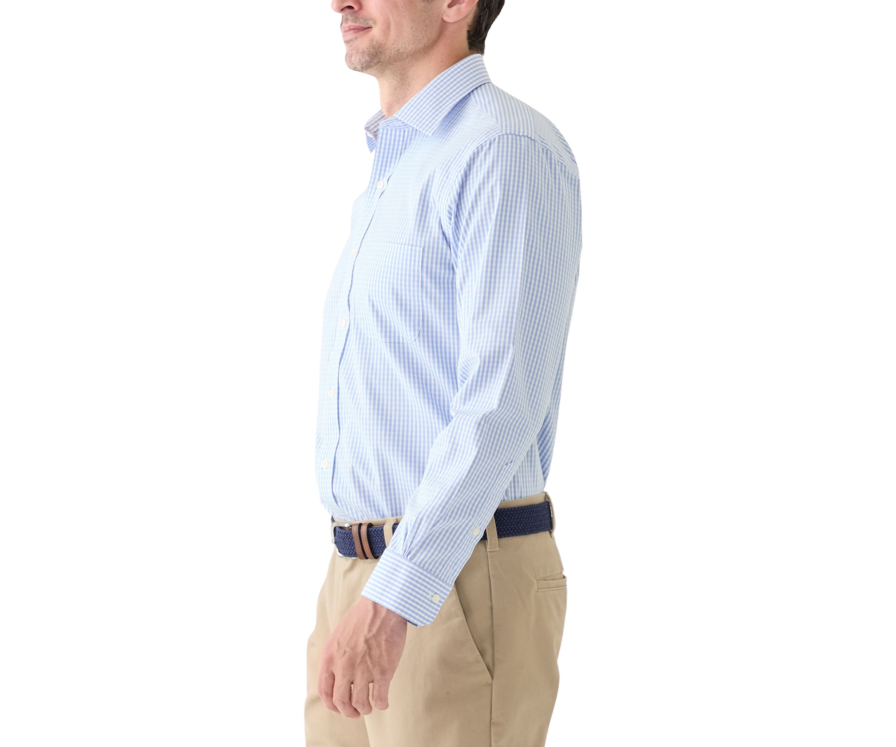 Mens Check Printed Button Down Shirt