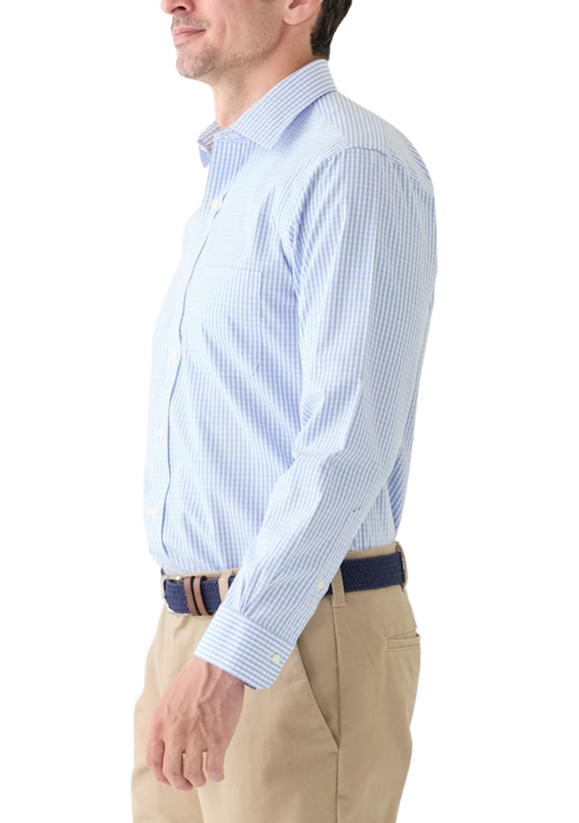 Mens Check Printed Button Down Shirt