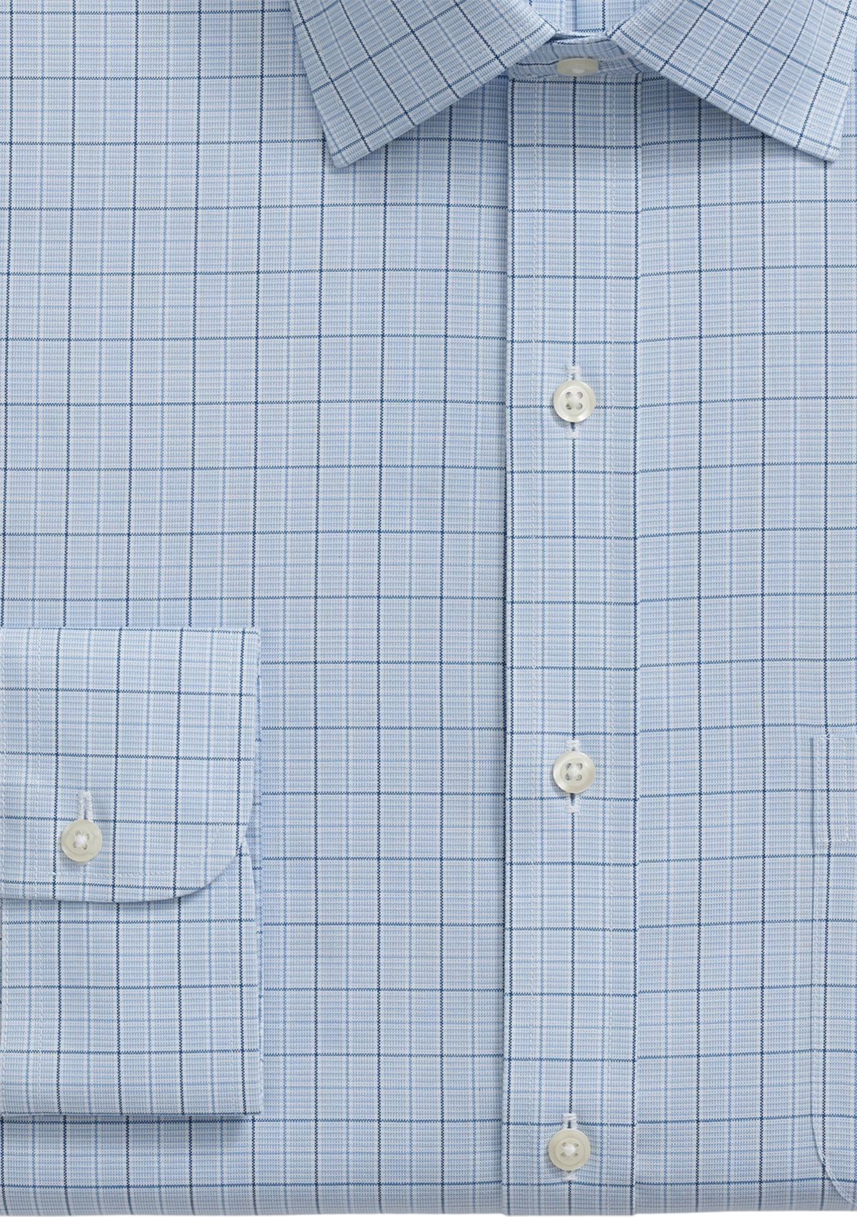 Mens Spread Collar Check Print Regular Fit Shirt