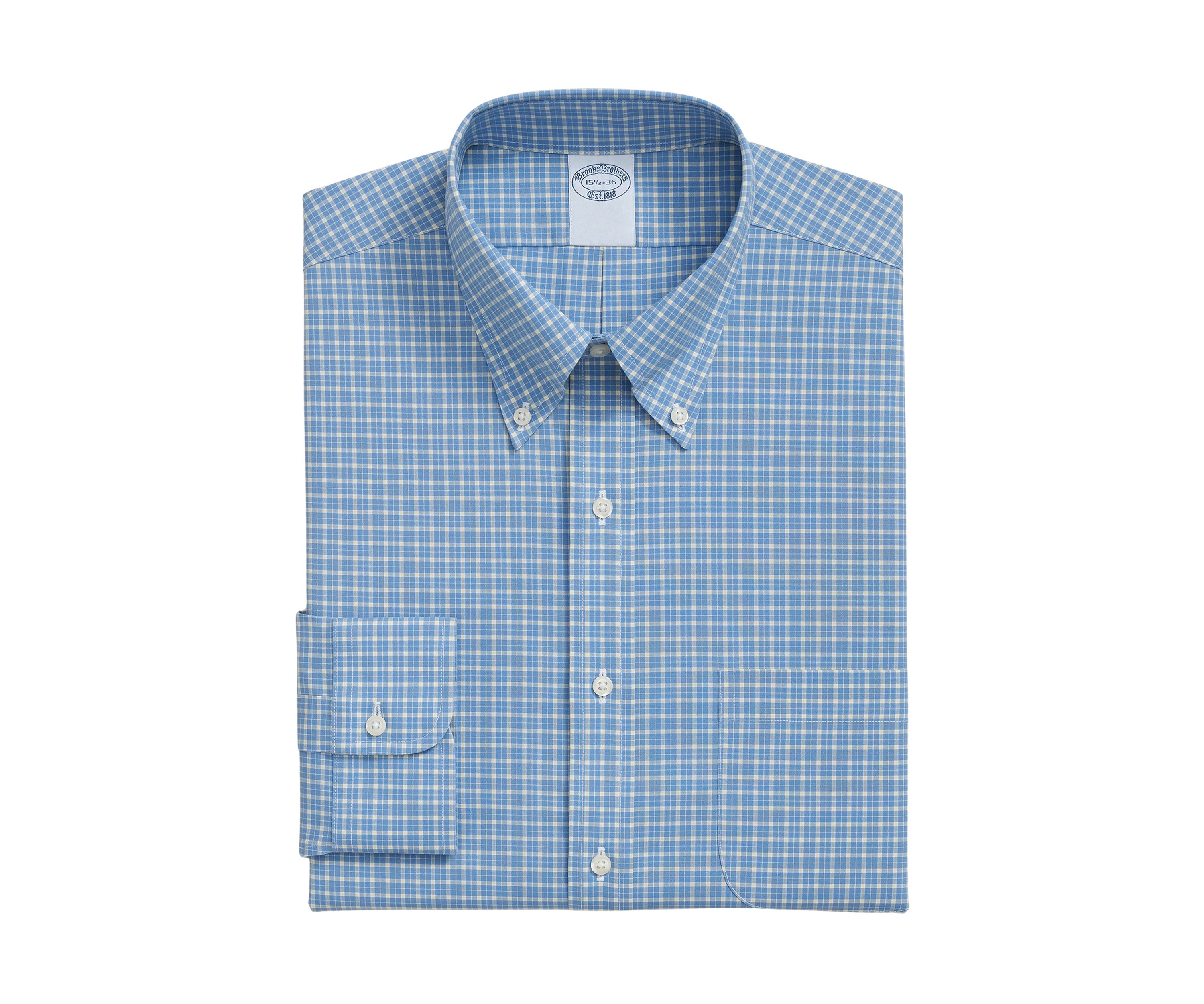 Mens Check Printed Button Down Shirt