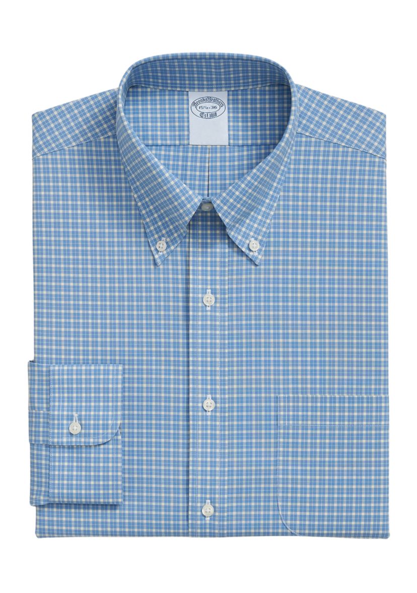 Mens Check Printed Button Down Shirt