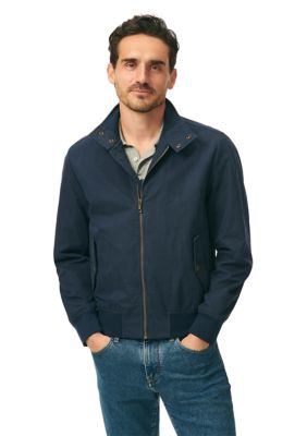 Brooks Brothers Men's Bomber Jacket in Cotton Blend, Navy Blue, 2XL
