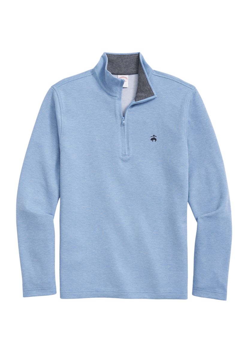 Mens Long Sleeve Piqué Knit Pullover