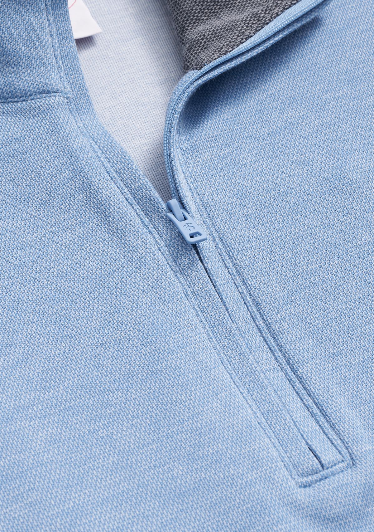 Mens Long Sleeve Piqué Knit Pullover