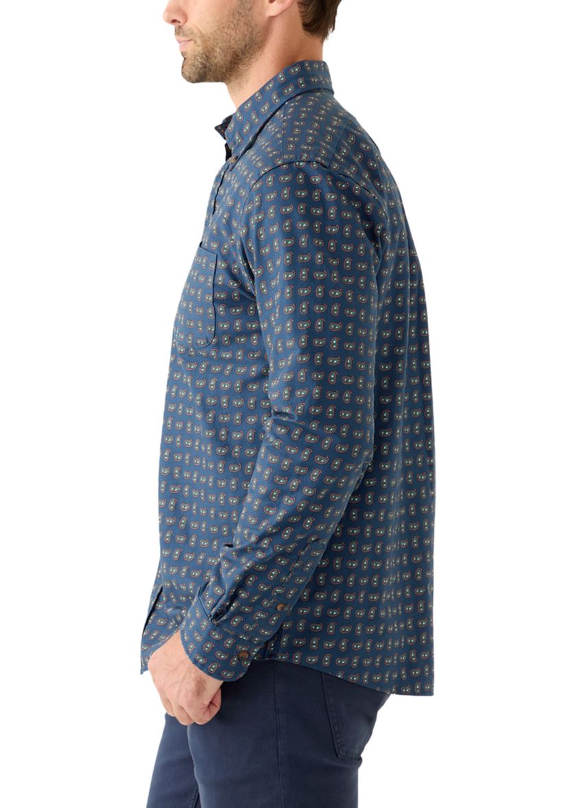 Mens Friday Shirt in Oxford Paisley Pattern